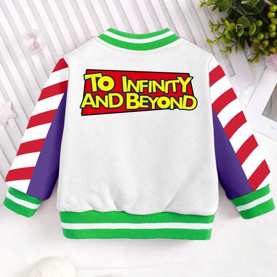 To Infinity And Beyond Buzz Kids and Youth Baseball Jacket, Aldult Unisex Varsity Baseball Jacket