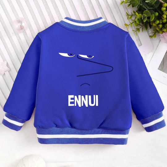 Ennui Inside Out Kids and Youth Baseball Jacket, Aldult Unisex Varsity Baseball Jacket