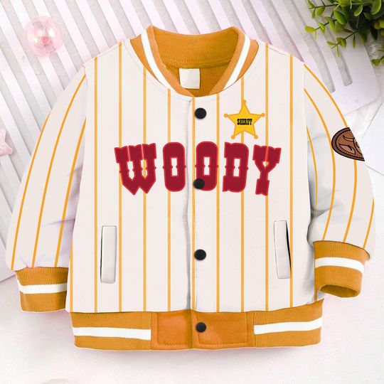 Woody Sheriff Kids and Youth Baseball Jacket, Aldult Unisex Varsity Baseball Jacket