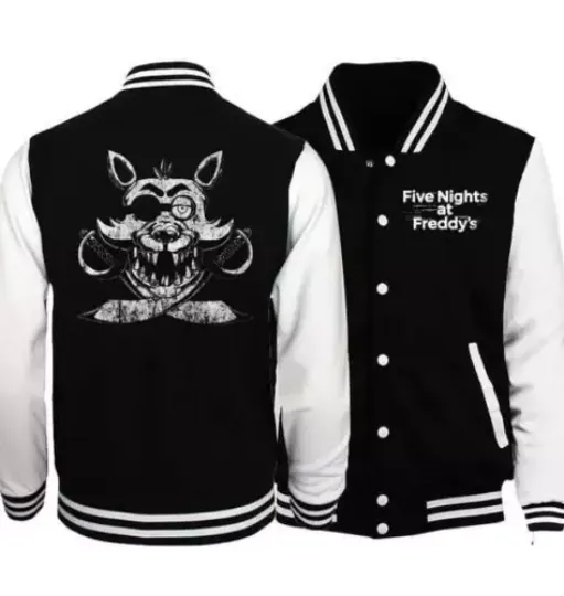 Foxy Five Nights At Freddy's Fnaf 3 Baseball Jacket