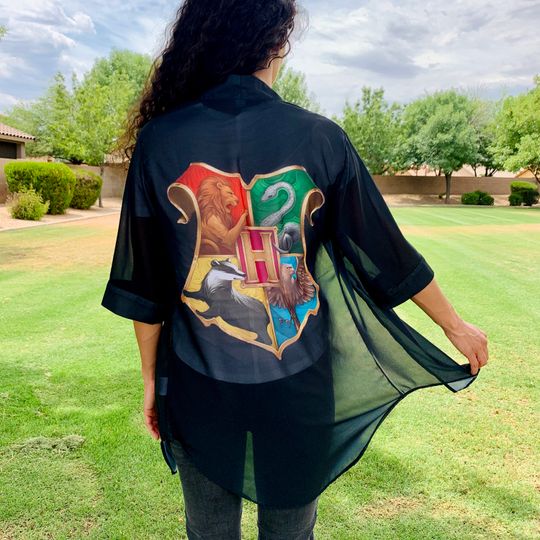 Wizard's Chiffon Kimono | Wizard's Kimono | Kimono | Beach Kimono | Witch Kimono | HP Kimono | HP Shirt |