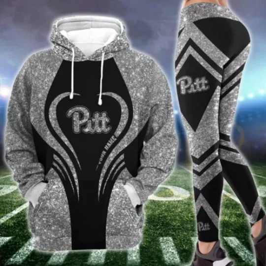 Personalized Pitt Panthers Football Hoodie Leggings, Game Day Football 3D Hoodie Leggings