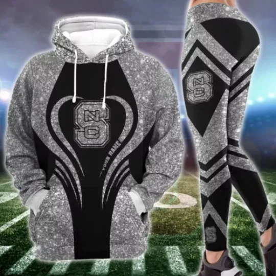 Personalized State Hoodie Leggings, Game Day Football 3D Hoodie Leggings