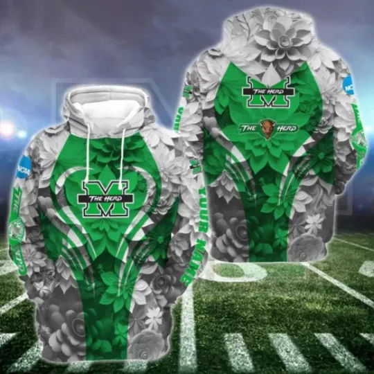 Personalized Marshall Herd Hoodie Leggings, Game Day Football 3D Hoodie Leggings