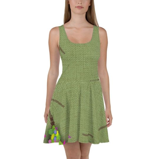 Green Oogie Boogie Skater Dress