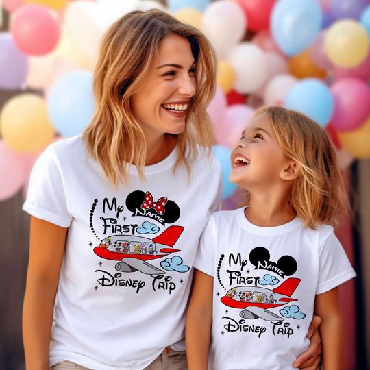 My first Disney Trip Shirt, Disneyworld Shirts, Disney Vacation T-shirt, Disney Airplane Shirt, Disney Family Matching Shirts