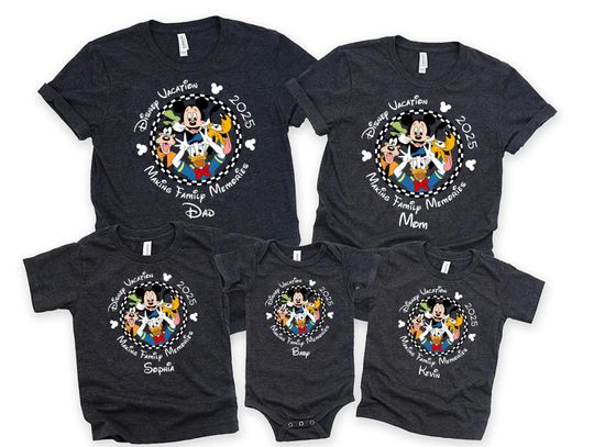 Discover Disney Vacation 2025 personalization Shirts, Disneyworld 2025 Shirts,Disney Couple Shirt, Making family memories shirt, Disney Trip 2025