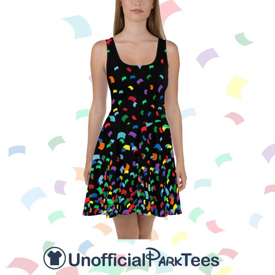Mickey's 90th Birthday Celebration Skater Dress Women's Confetti Dress Minnie Mouse Disney World Disneyland