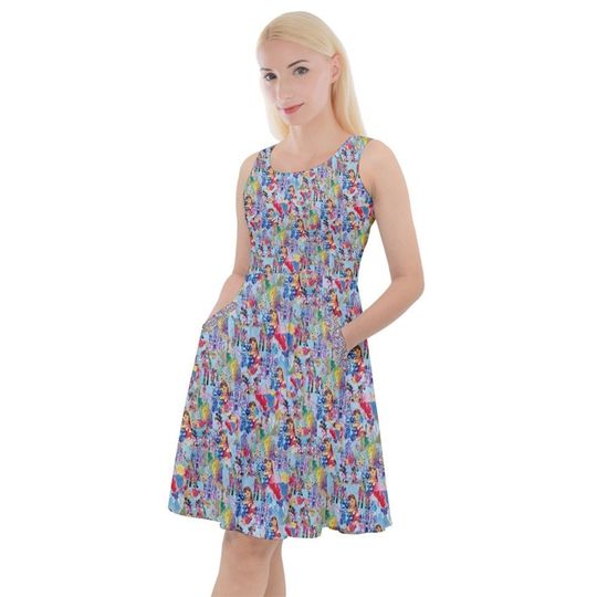 Lilo and Stitch parks inspired print skater dress- Sizes S- 5XL plus size