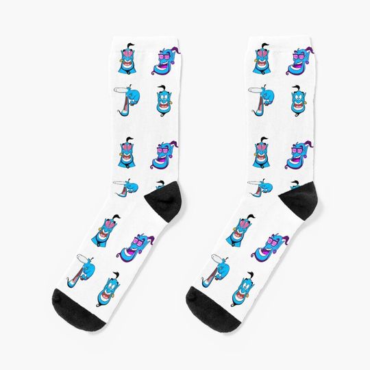 Aladdin Genie You Wish Sticker | Aladdin Genie Fall In love Sticker |Aladdin Genie Blanket Socks