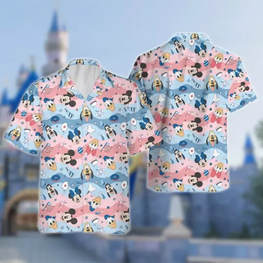 Discover Mickey And Friends 4th Of July 3D HAWAII SHIRT