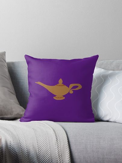 Aladdin Genie Lamp (Purple) Pillow