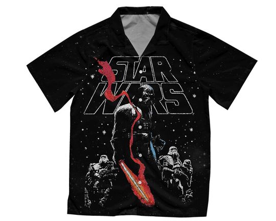 Retro Darth Vader Smokey Saber Hawaii Shirt, May The Fourth Shirt, Star Wars Day 2025 Shirt & Short, Galaxy's Edge, Disneyland Trip Matching