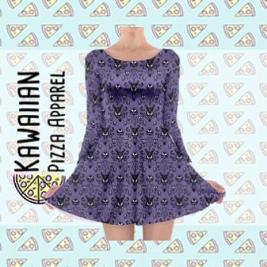 HM Wallpaper Inspired Long Sleeve Skater Dress