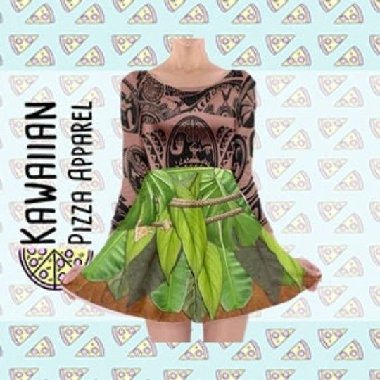 Maui Inspired Long Sleeve Skater Dress