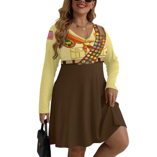 Up Movie Russell Dress ,  Up Movie Halloween Costume (Plus Size)