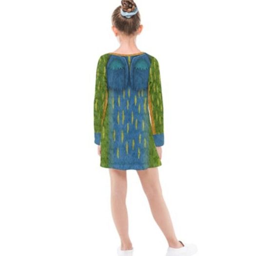 Kid's Pepita Coco Inspired Long Sleeve Dress