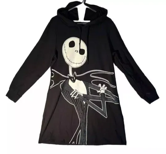 Disney Nightmare Before Christmas Hoodie Dress Womens Size  Jack Skellington