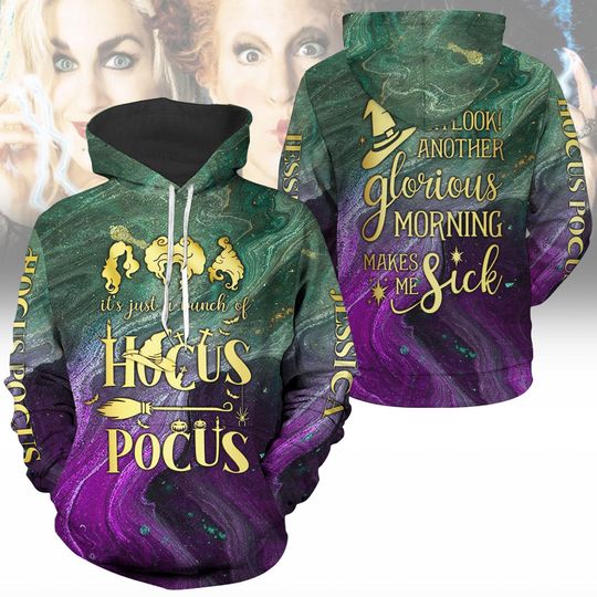 Hocus Pocus 3D Hoodie, Mary Sanderson Costume 3D Hoodie, Sanderson Sister 3D Hoodie, Witchy Vibes 3D Hoodie, Disney 3D Hoodie