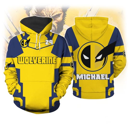 Wolverine Costume 3D Hoodie, Custom Wolverine 3D Hoodie, Logan X-Men Cosplay 3D Hoodie, Deadpool And Wolverine 3D Hoodie