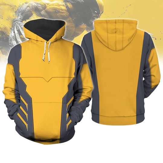 Wolverine 3D Hoodie, Wolverine Costume Cosplay 3D Hoodie, Xmen Superhero 3D Hoodie, Logan Costume 3D Hoodie