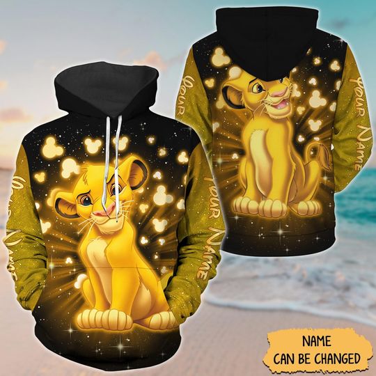 Custom Simba 3D Hoodie, Disney Mouse 3D Hoodie, The Lion King 3D Hoodie, Movie Cartoon 3D Hoodie, Disney World 3D Hoodie