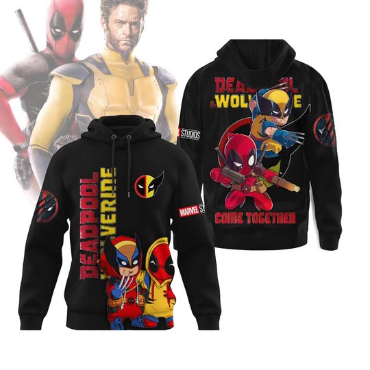 Deadpool And Wolver Come Together 3D Hoodie, Deadpool And Wolver 3D Hoodie, Deadpool 3D Hoodie