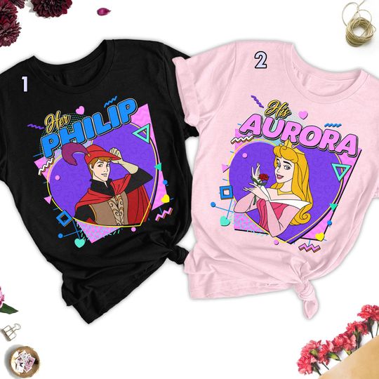 Retro Sleeping Princess And Prince Matching T-Shirt, Couple Valentine Honeymoon T-shirt, Valentine Gift For Lover T-shirt