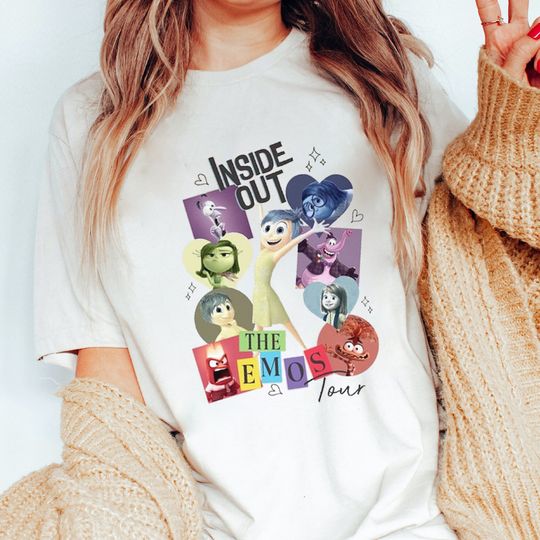 Disney Inside Out Movie Emotions Tour T-shirt, Inside Out Characters Unisex T-Shirt