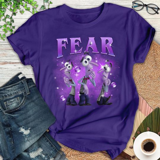 Disney Fear Inside Out T-Shirt, Inside Out Emotion Character T-Shirt, Disney Inside Out 2 Movie T-Shirt