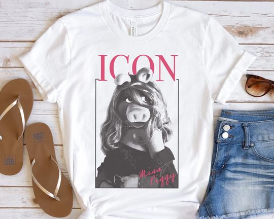 Disney Muppets Show Miss Piggy Icon Poster Retro T-Shirt, Magic Kingdom WDW T-Shirt