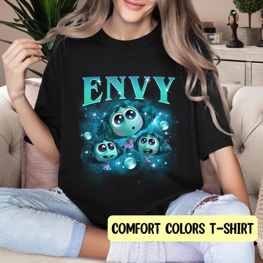 Envy Inside Out T-Shirt, Inside Out Emotion Character T-Shirt, Disney Inside Out 2 Movie T-Shirt