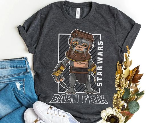 Funny Star Wars The Rise Of Skywalker Babu Frik Portrait T-Shirt, Disney Galaxy's Edge Trip T-Shirt