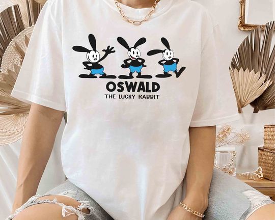 Disney Oswald The Lucky Rabbit Portrait T-Shirt, Epic Mickey T-Shirt, WDW Magic Kingdom Disneyland T-Shirt