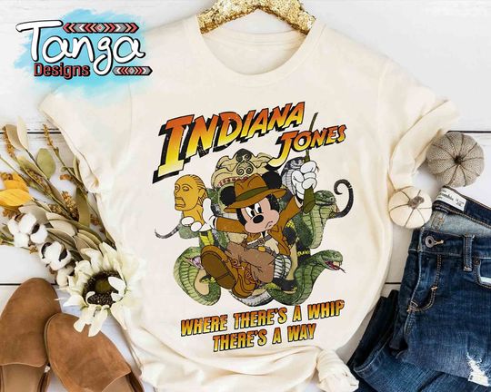Disney Mickey Mouse Indiana Jones Adventures Retro T-shirt, Mickey And Friends T-shirt, Disneyland T-shirt