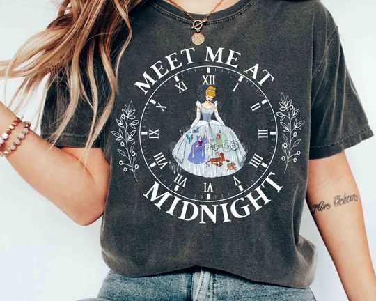 Vintage Cinde Meet Me at Midnight T-shirt, Disney Cinde Princess Matching T-shirt
