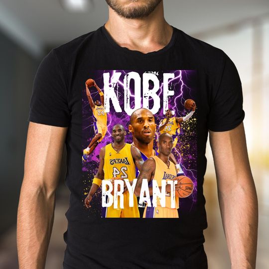 Kobe Bryant T-Shirt | Basketball Legend Tee | Vintage NBA Apparel | Mamba Mentality Shirt | Lakers Fan Gear | Unisex Sports Wear | Gift for