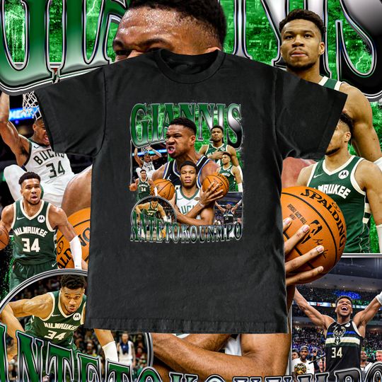 Vintage Giannis Antetoko Shirt - Vintage Design High Quality Tee Milwaukee Basketball Fan The Greak Freek