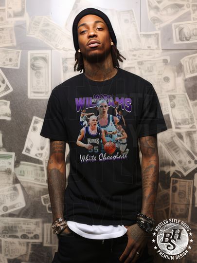 Jason Williams 90s bootleg shirt Jason Williams vintage basketball t-shirt gift for basketball fan gift for him Sacramento throwback graphic
