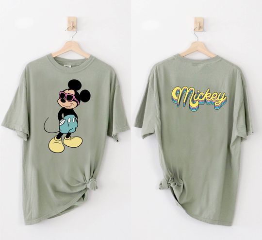 Discover Mickey Tshirt, Mickey 2 Sided Tee, Disneyland Shirt, Disney Vacation Tee, Cool Mickey Shirt, Mickey with Sunglasses
