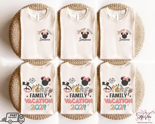 Discover Retro Disney Family Vacation 2025 Shirts, Mickey Castle 2 Sided Shirts, Family Trip Shirt, Mickey And Friends Tee, Disney Squad Shirts