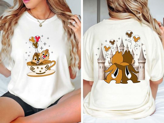 2 Sided Chip And Dale Shirt, Disney Double Trouble Shirt, Chip N Dale Magic Castle T-shirt, Disney Family Shirt, Disney Trip