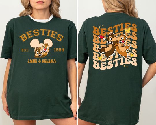 Disney Chip & Dale Besties Shirt, Disney Family Trip Shirt, Disney Custom Best Friend Shirt, Disneyland Vacation Tee, Gift for Girls
