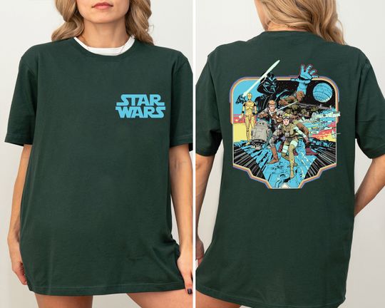 Retro Star Wars Shirt, Disney Darth Vader Shirt, Chewbacca & C3PO Shirt, Disneyland Family Vacation Tee, Death Star Shirt, Stormtrooper Tee