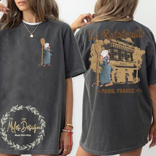 Little Chef Remy Shirt, Remy Ratatouille Paris France Shirt, Pixar Ratatouille Tee, Remy Gusteau's Shirt, Vintage 2 sided Tshirt