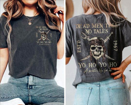 Retro 90s Pirates Of The Caribbean Shirt, Vintage Dead Men Tell No Tales Shirt, Yo Ho a Pirates Life, Mickey Caribbean Shirt,Disney Trip Tee