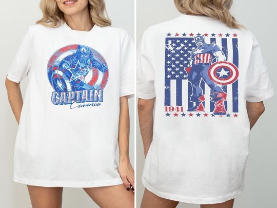 Marvel Captain America Shirt, Avengers Captain America Shirt, Marvel Star T-shirt, Friends Vacation Shirt, Marvel Lover Shirt, Superhero Tee