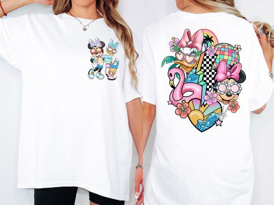 Minnie Mouse And Daisy Duck T-Shirt, Disney Girls Adventure Tee, Magic Kingdom Shirt, Disney Besties Matching Tee, Disneyland Trip 2025 Tee