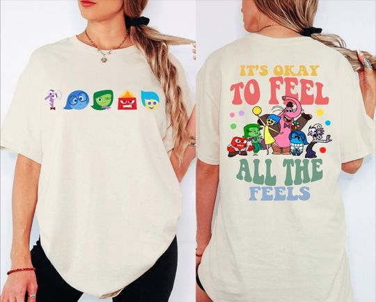 Disney Inside Out Shirt, It's Okay To Feel All The Feels Tee, Mental Health Shirt, Inclusion Shirt, Speech Therapy Shirt, BCBA Shirt