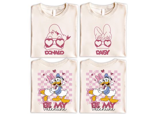 Donald Duck & Daisy Duck Valentine Shirt, Disney Be My Valentine Shirt, Disney Valentines Day Matching Shirts, Disneyland Honeymoon Shirt,